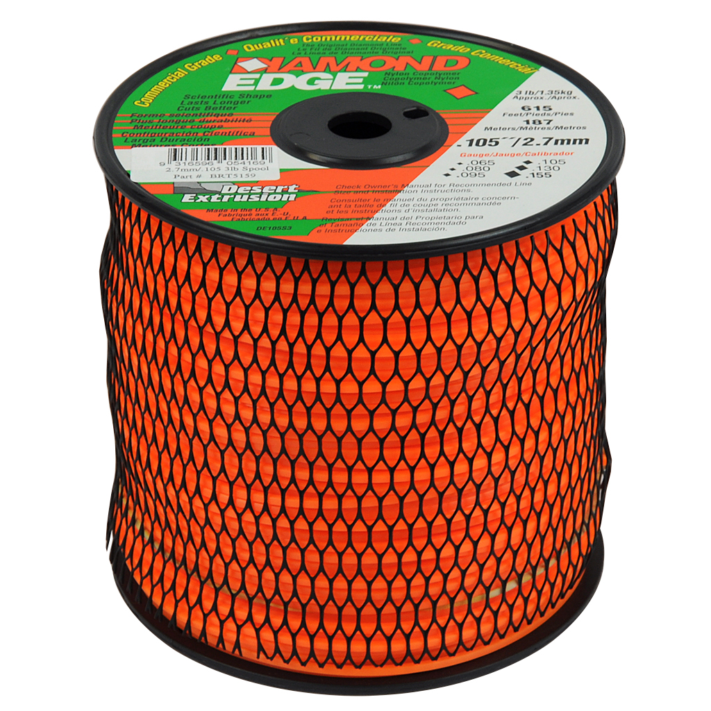 GA Spares DIAMOND EDGE TRIMMER LINE .105" / 2.70MM SPOOL LENGTH 189M