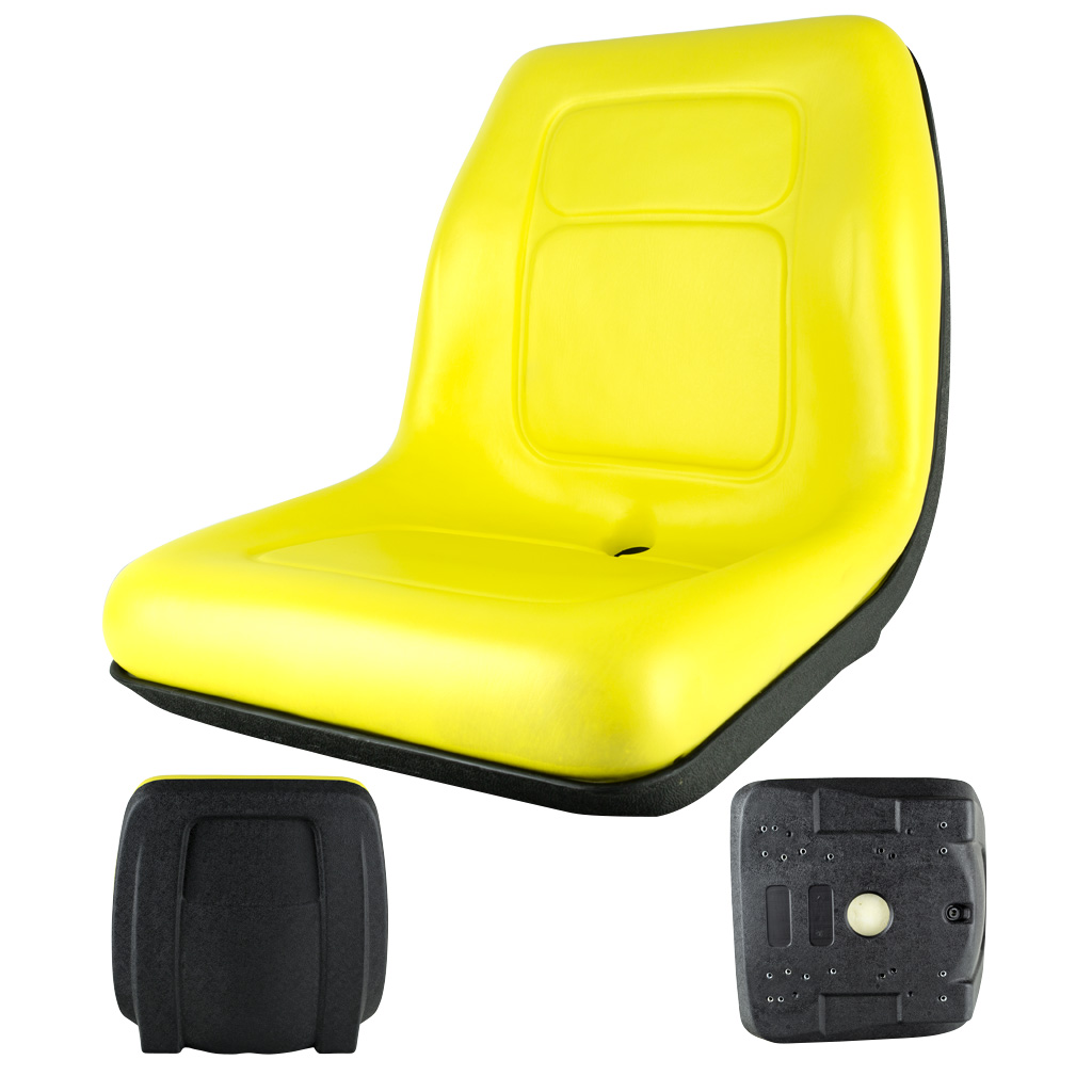 RIDE-ON SEAT YELLOW 455H X 522D X 460W HIGH BACK SUITS VARIOUS
