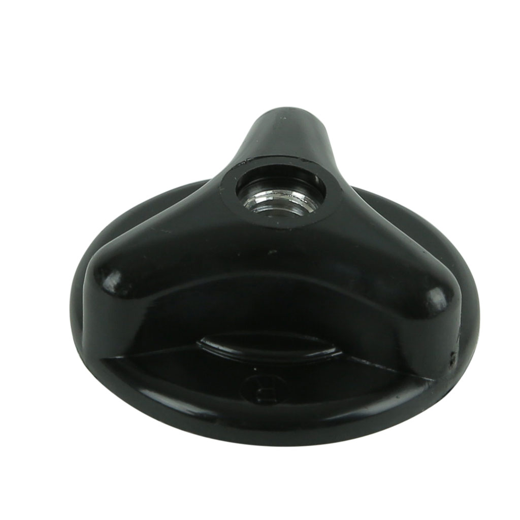 BLACK PLASTIC RIGHT HAND THREADED MANUAL FEED NYLON HEAD KNOB