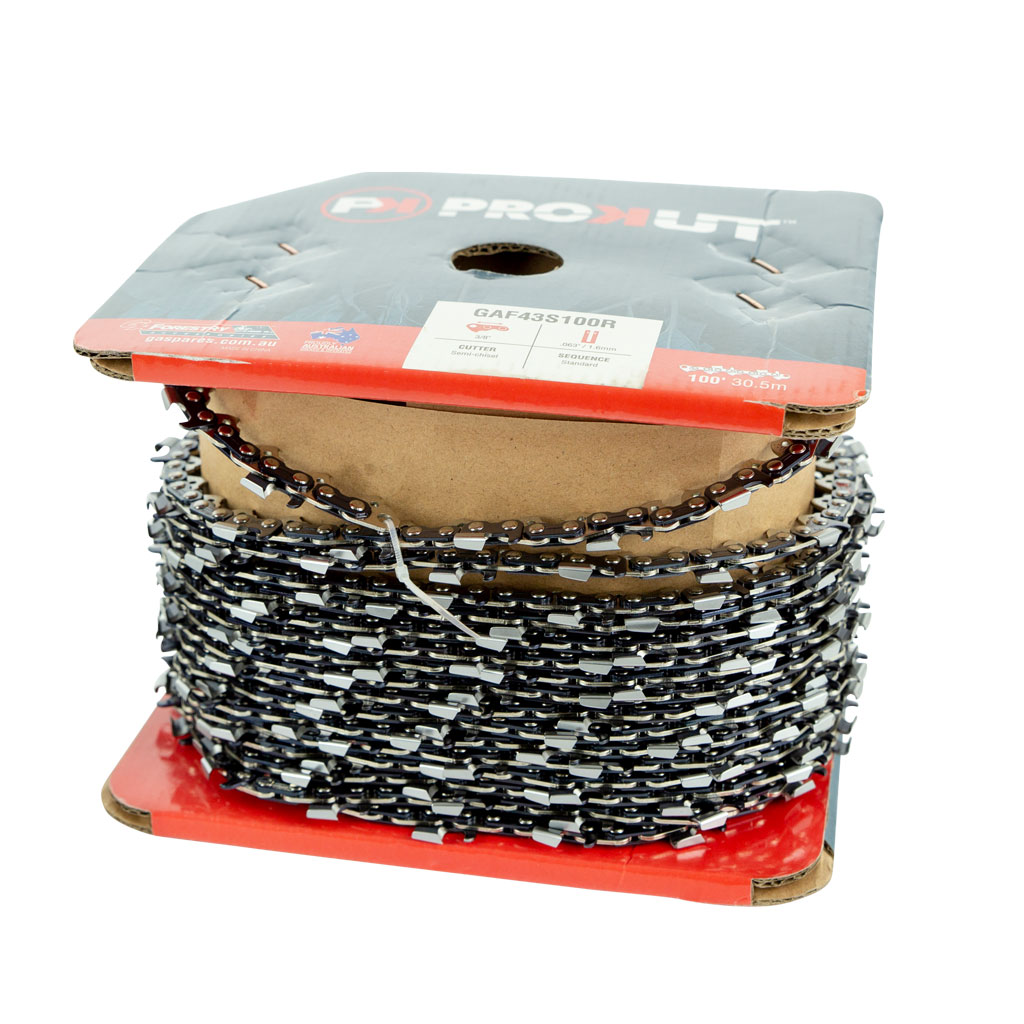 PROKUT CHAINSAW CHAIN 43S 100' 3/8 PITCH .063
