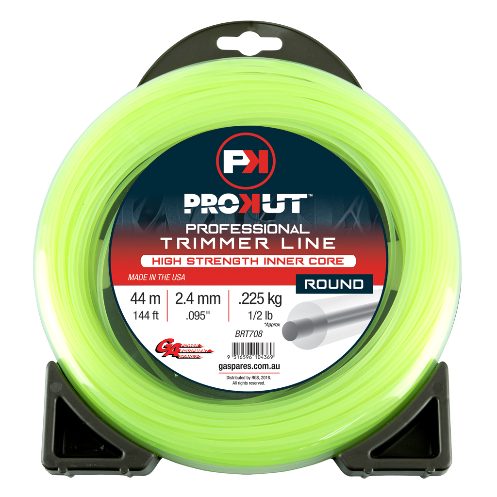 PROKUT TRIMMER LINE ROUND GREEN .095 2.4MM 1/2 LB 44M DONUT