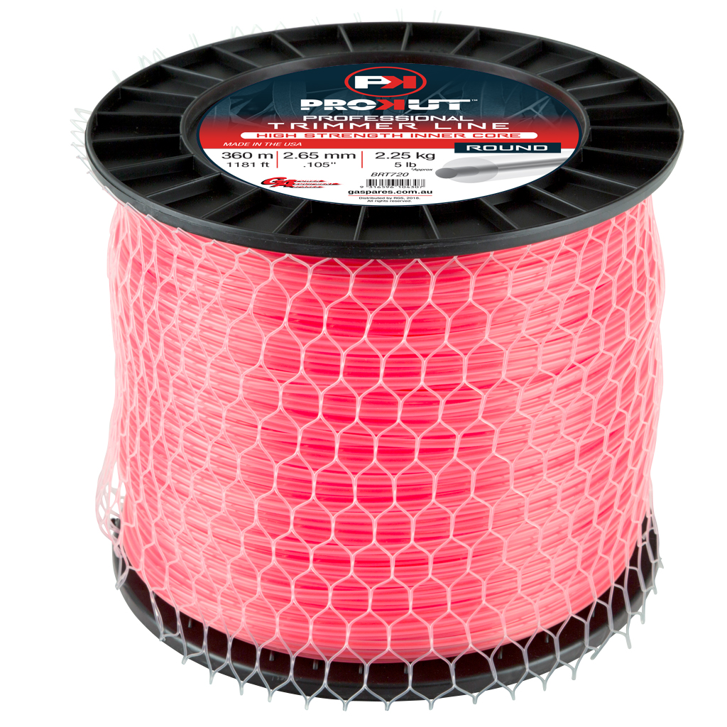 PROKUT TRIMMER LINE ROUND PINK .105 2.65MM 5LB 360M SPOOL