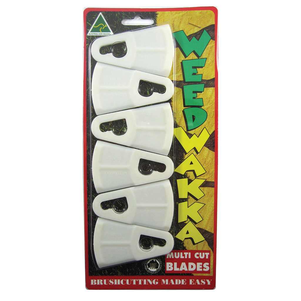 WEEDWAKKA 6 PACK OF REPLACEMENT PLASTIC BLADES SKIN PACKED FOR DISPLAY