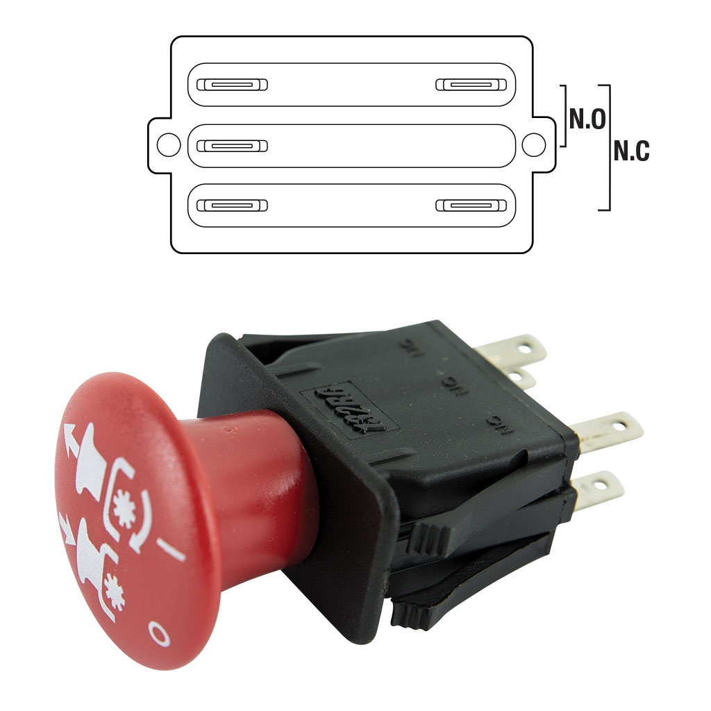 PTO SWITCH W/ PUSH-PULL SNAP MOUNT SUITS MANY MODELS